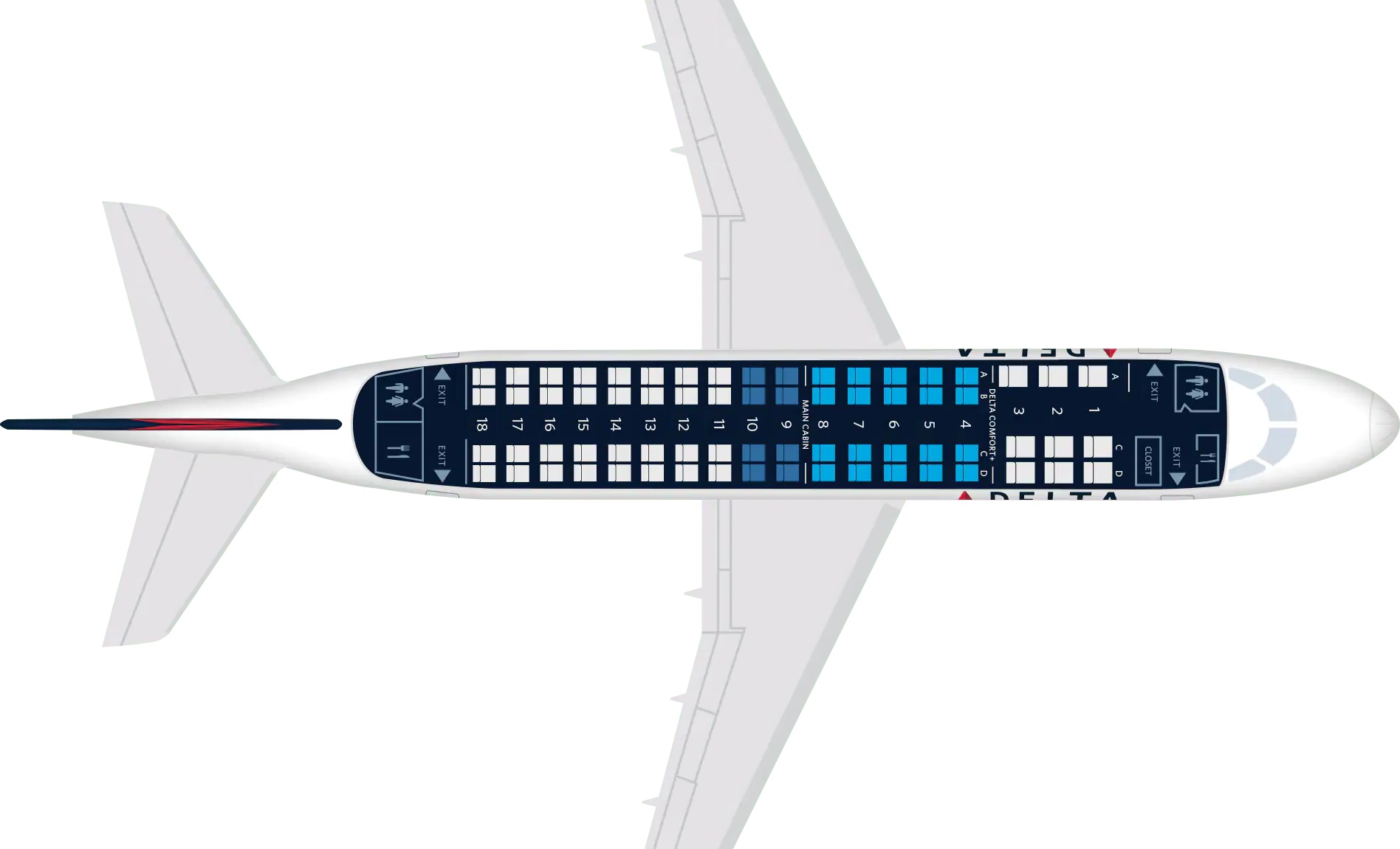 Delta Embraer Emb Jet Seating Chart Two Birds Home